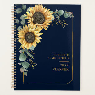 Agenda Eucalyptus Sunflower Floral Geométrico