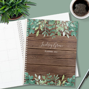 Agenda Eucalyptus Wood Personalizado 2022
