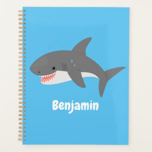 Agenda Excelente de desenho animado branco de tubarão fel
