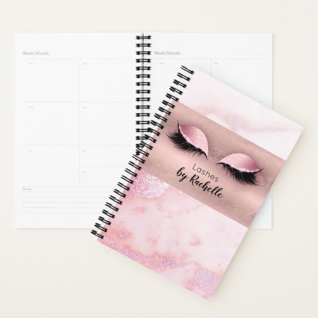 Agenda Eyelash Pisca Maquiagem Cor-de-rosa (Exibição)