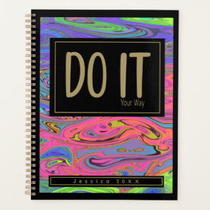 Agenda Faça como quiser Arte Líquida Psicodélica Trippy