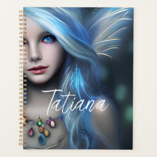 Agenda Fada Azul Mística Personalizada