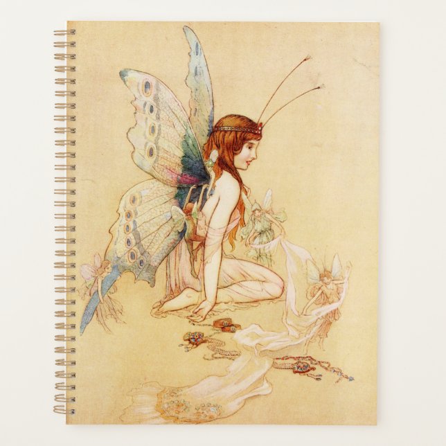 Agenda Fada Borboleta Vintage (Frente)
