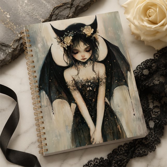 Agenda Fada Dark Fantasy Gótica com Coroa Floral (Criador carregado)