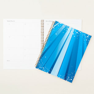 Agenda Faísca de Starburst Azul com Raios Luminosos