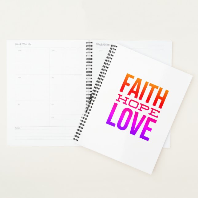 Agenda Faith Hope Love Planner (Exibição)