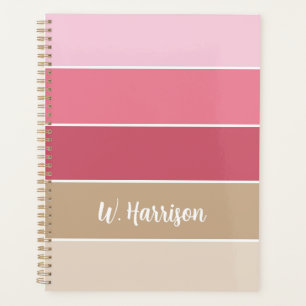 Agenda Faixa de Cores de Verão Personalizada Rosa