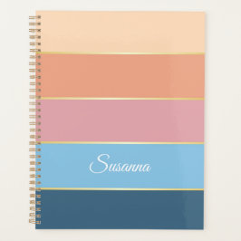 Agenda Faixas de Cores de Verão Personalizadas