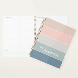 Agenda Faixas de Cores de Verão Personalizadas