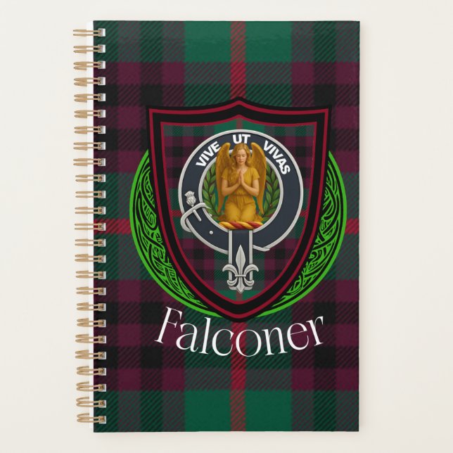 Agenda Falconer Scottish Clan Tartan & Crest (Frente)