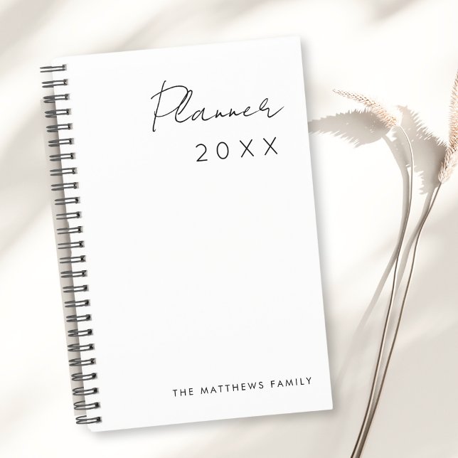 Agenda Família Mínima Simples de Escrevendo de Script (Criador carregado)