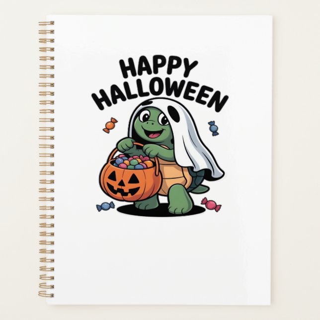 Agenda Fantasia de Fantasma de Tartaruga Fofa � Camiseta  (Frente)