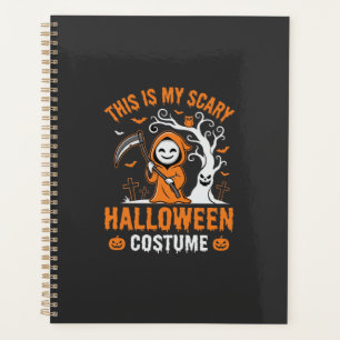 Agenda Fantasia engraçada de Halloween Ceifador Desenho d