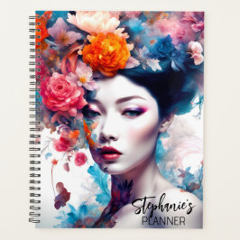 Agenda Fantasia Menina Flor Elegante