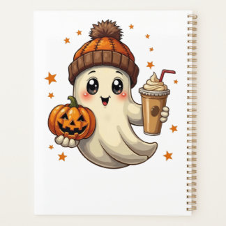 Agenda Fantasma Bonita com Pumpkin e Planner de Halloween
