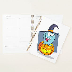 Agenda Fantasma de Halloween na Bruxa Louca de Pumpkin
