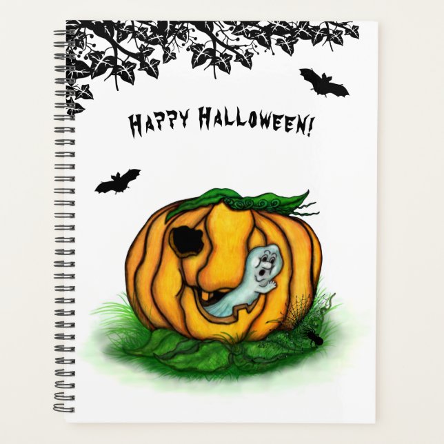 Agenda Fantasma do Halloween, Bat, Ghost e Spider (Frente)