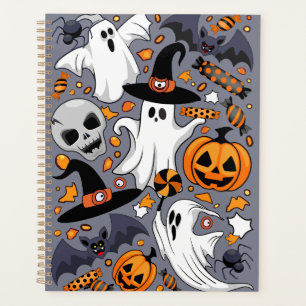 Agenda Fantasmas Spooky e Monstros Cute Assustadores
