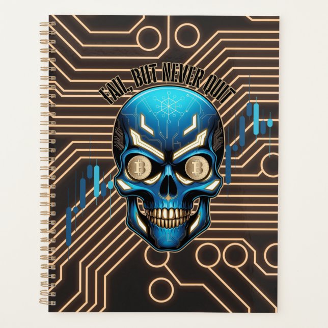 Agenda Fantasy Design | Crypto Btc | Motivation | Blue (Frente)