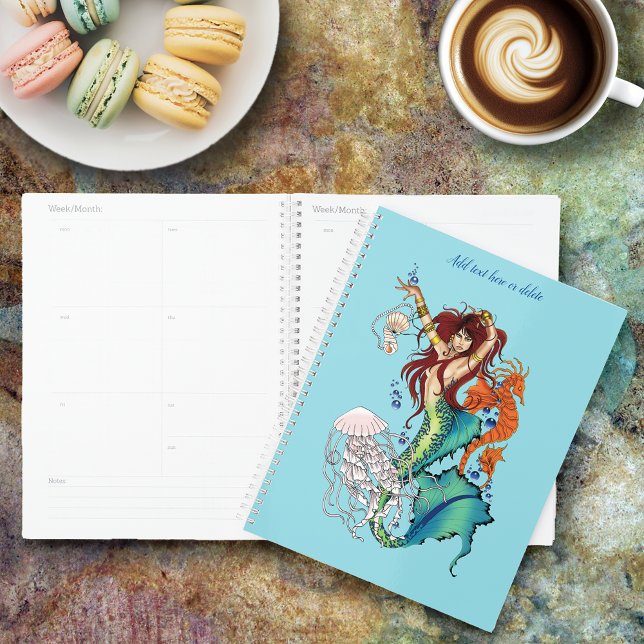 Agenda Fantasy Mermaid Teal Tail (Criador carregado)