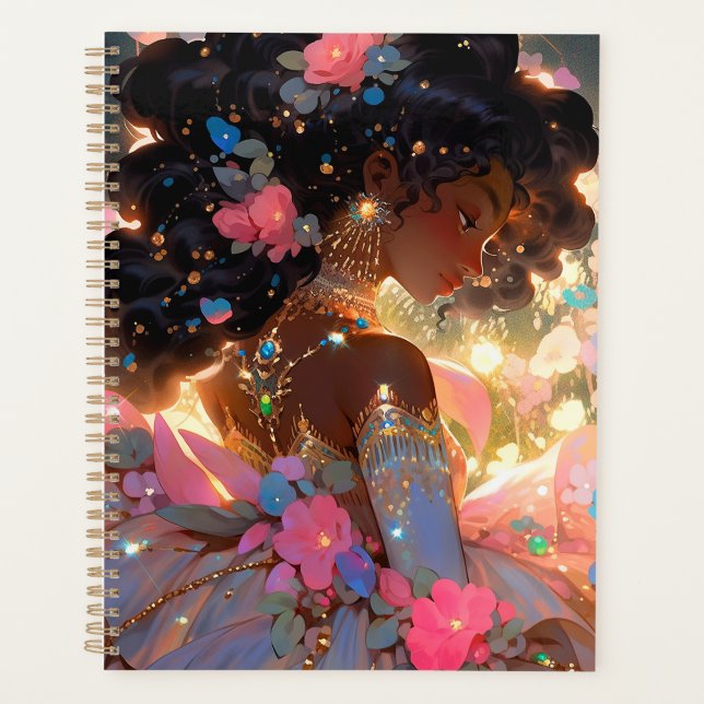 Agenda Fantasy Mulher Afro-Americana Art (Frente)