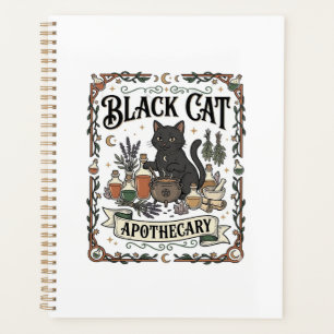 Agenda Farmácia de Gato Preto Bruxa Mística Apothecary 