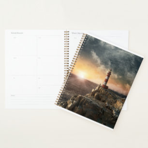 Agenda Faróis Farol vermelho e branco