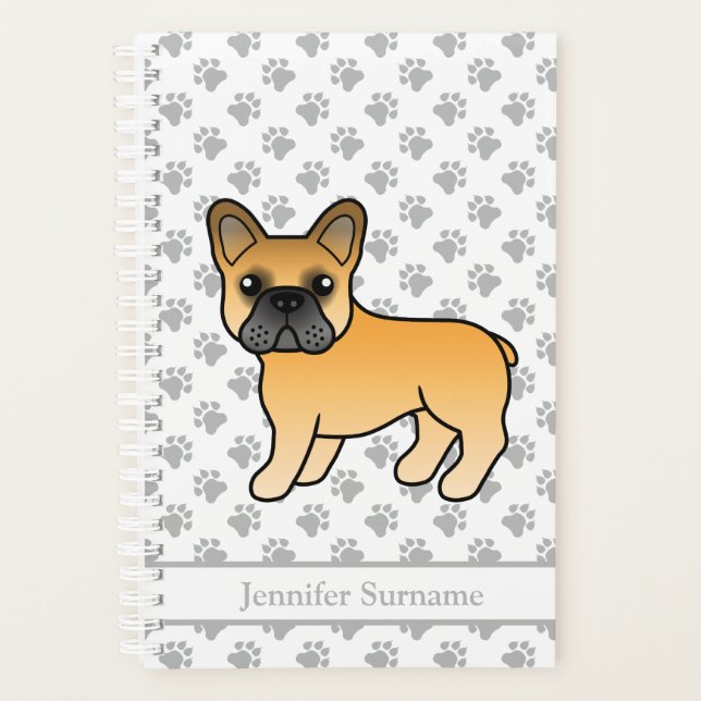 Agenda Fawn French Bulldog Cachorro e Texto (Frente)