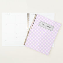 Faye & Lauren Pastel Purple Gingham Planner