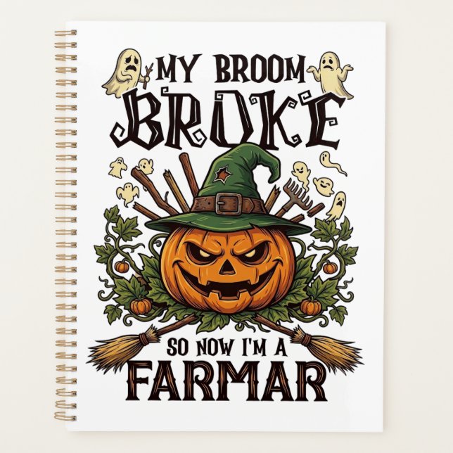 Agenda Fazenda do Varrender Quebrado Abóbora de Halloween (Frente)