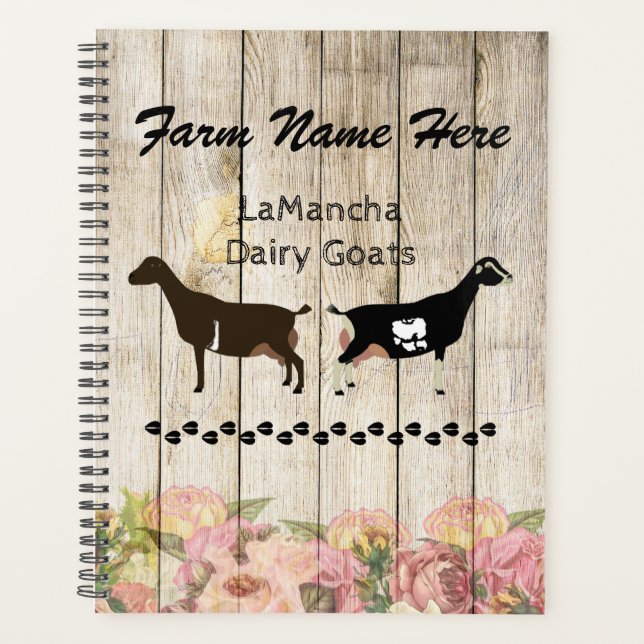 Agenda Fazenda Personalizada LaMancha Dairy Goat (Frente)