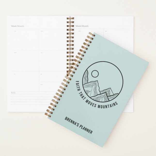 Agenda Fé Personalizada que Move Montanhas Cristãs (Exibição)