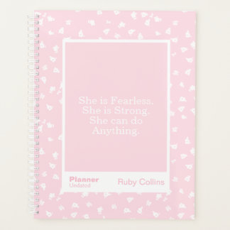 Agenda Fearless Blush Minimal Floral Quote