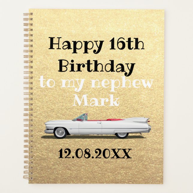 Agenda Feliz 16.º Aniversário do Sobrinho (Frente)