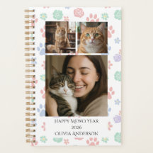 Feliz Ano Meow 2026 Foto Personalizada Amante de A