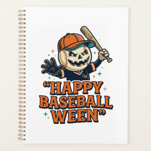 Agenda Feliz Beisebol Ween Vintage Halloween Beisebol Des