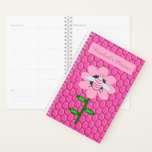 Agenda Feliz Bumblebee de Aniversário Rosa