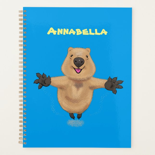 Agenda Feliz design de desenho de quokka (Frente)