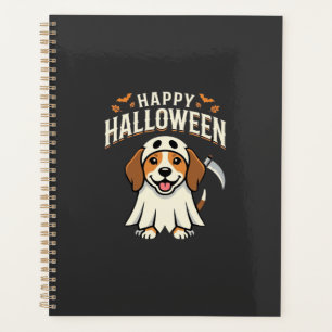 Agenda Feliz Dia das Bruxas Design de Cachorro Beagle_1