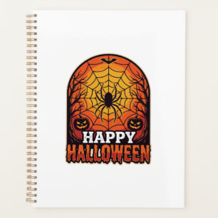 Agenda Feliz Dia das Bruxas Teia de Aranha Desenho de Gra
