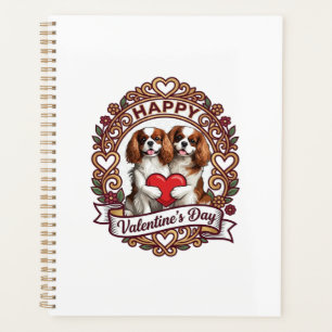 Agenda Feliz Dia dos Namorados Cachorro Coração Vermelho 