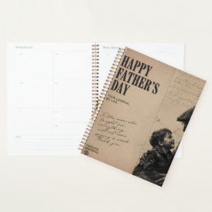 Agenda Feliz Dia dos Pais Carta Vintage e Vô