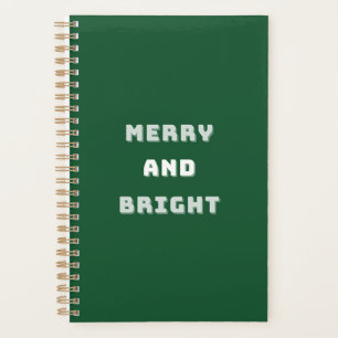 Agenda Feliz e Brilho, Arte de Natal Verde, Férias
