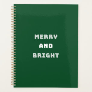 Agenda Feliz e Brilho, Arte de Natal Verde, Férias