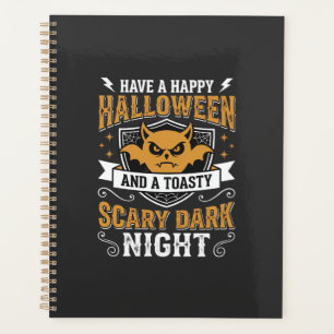 Agenda Feliz Halloween Noite Escura Assustadora Design Ve