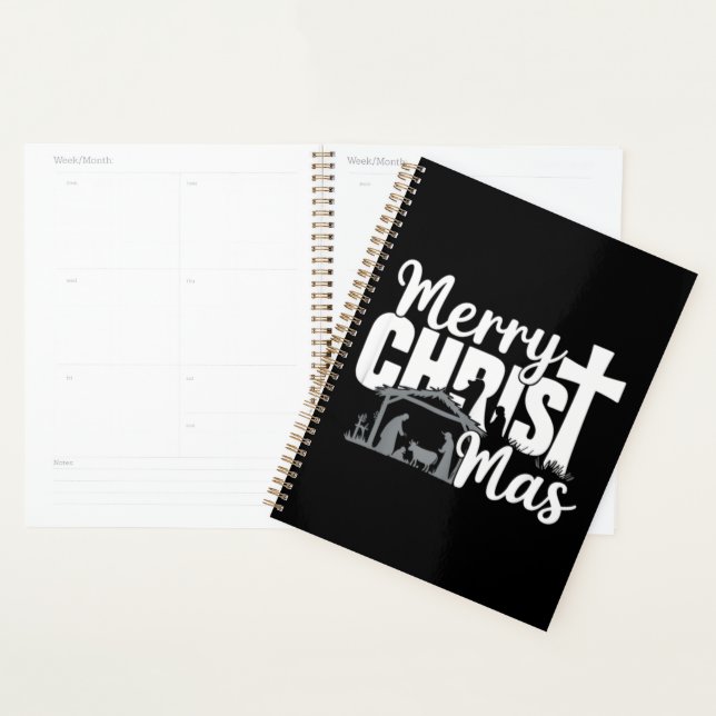 Agenda Feliz Mas Natal Cristão Família Jesus (Exibição)