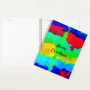 Agenda Feliz Natal - Abstrato de apresentação de tinta
