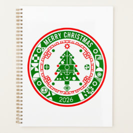 Agenda Feliz Natal com nome de família