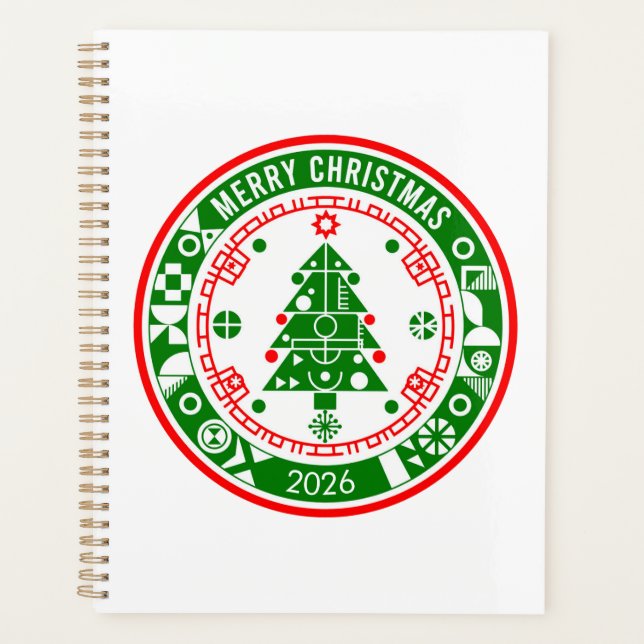 Agenda Feliz Natal com nome de família (Frente)