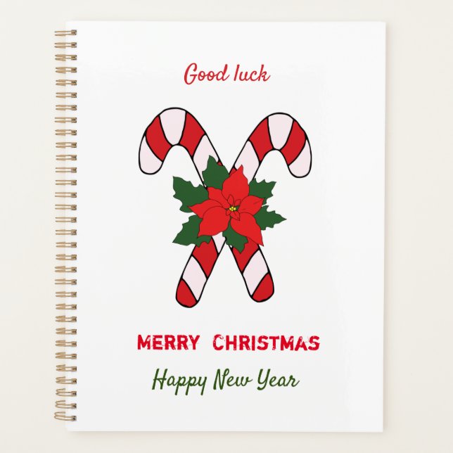 Agenda Feliz Natal e Ano Novo Minimalista (Frente)